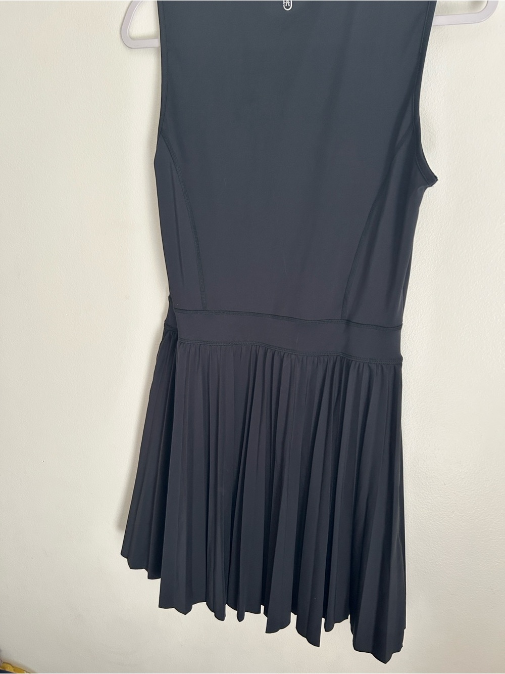 JustFab Black Sleeveless Pleated Sport Dress - Picture 9 of 12